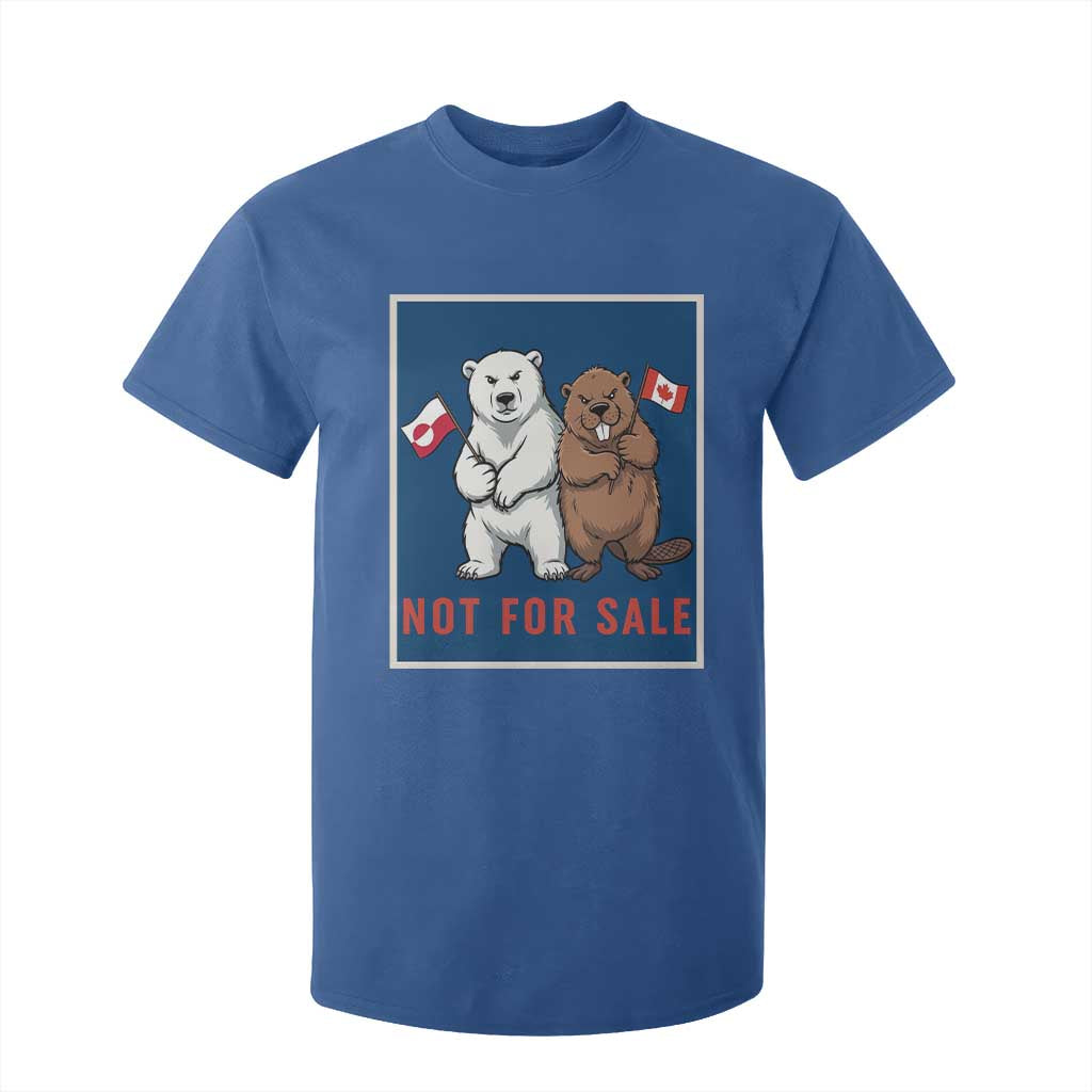 Funny Polar Bear And Beaver Political Protest T Shirt For Kid Not For Sale TS12 Royal Blue Print Your Wear