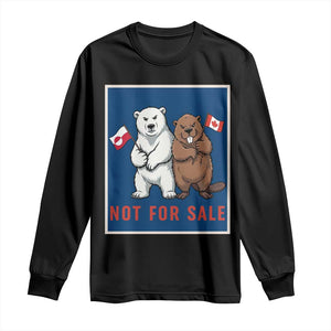 Funny Polar Bear And Beaver Political Protest Long Sleeve Shirt Not For Sale TS12 Black Print Your Wear