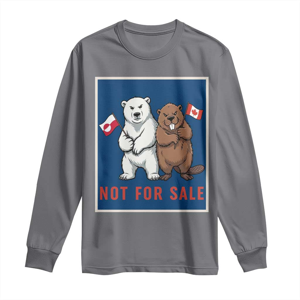 Funny Polar Bear And Beaver Political Protest Long Sleeve Shirt Not For Sale TS12 Charcoal Print Your Wear
