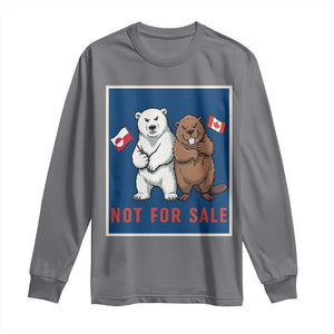 Funny Polar Bear And Beaver Political Protest Long Sleeve Shirt Not For Sale TS12 Charcoal Print Your Wear