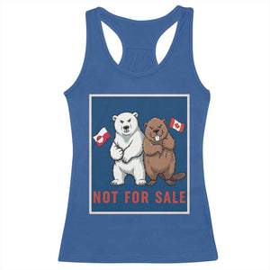 Funny Polar Bear And Beaver Political Protest Racerback Tank Top Not For Sale TS12 Royal Blue Print Your Wear