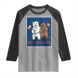 Funny Polar Bear And Beaver Political Protest Raglan Shirt Not For Sale TS12 Sport Gray Black Print Your Wear
