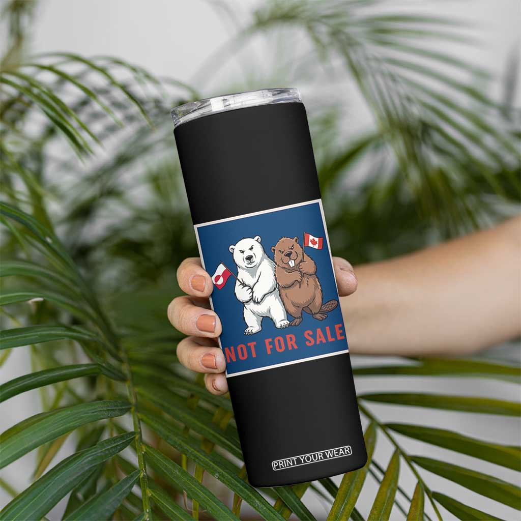 Funny Polar Bear And Beaver Political Protest Skinny Tumbler Not For Sale TS12 Print Your Wear