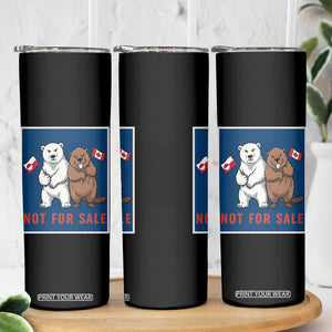 Funny Polar Bear And Beaver Political Protest Skinny Tumbler Not For Sale TS12 Print Your Wear
