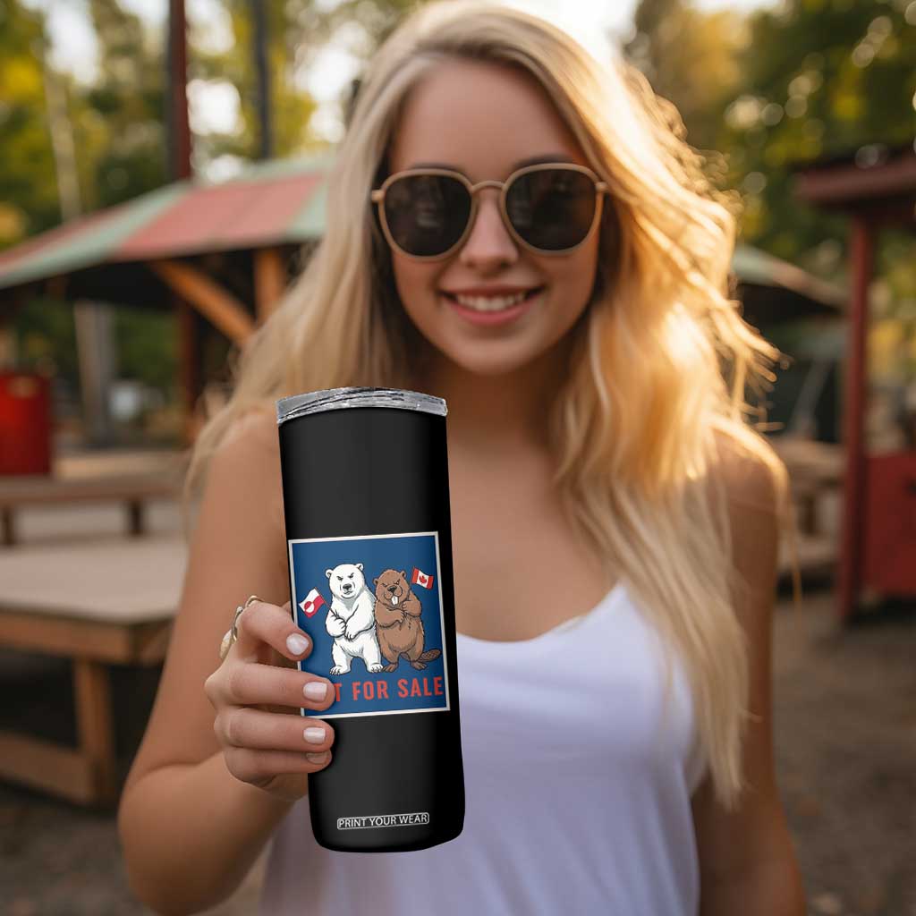 Funny Polar Bear And Beaver Political Protest Skinny Tumbler Not For Sale TS12 Print Your Wear