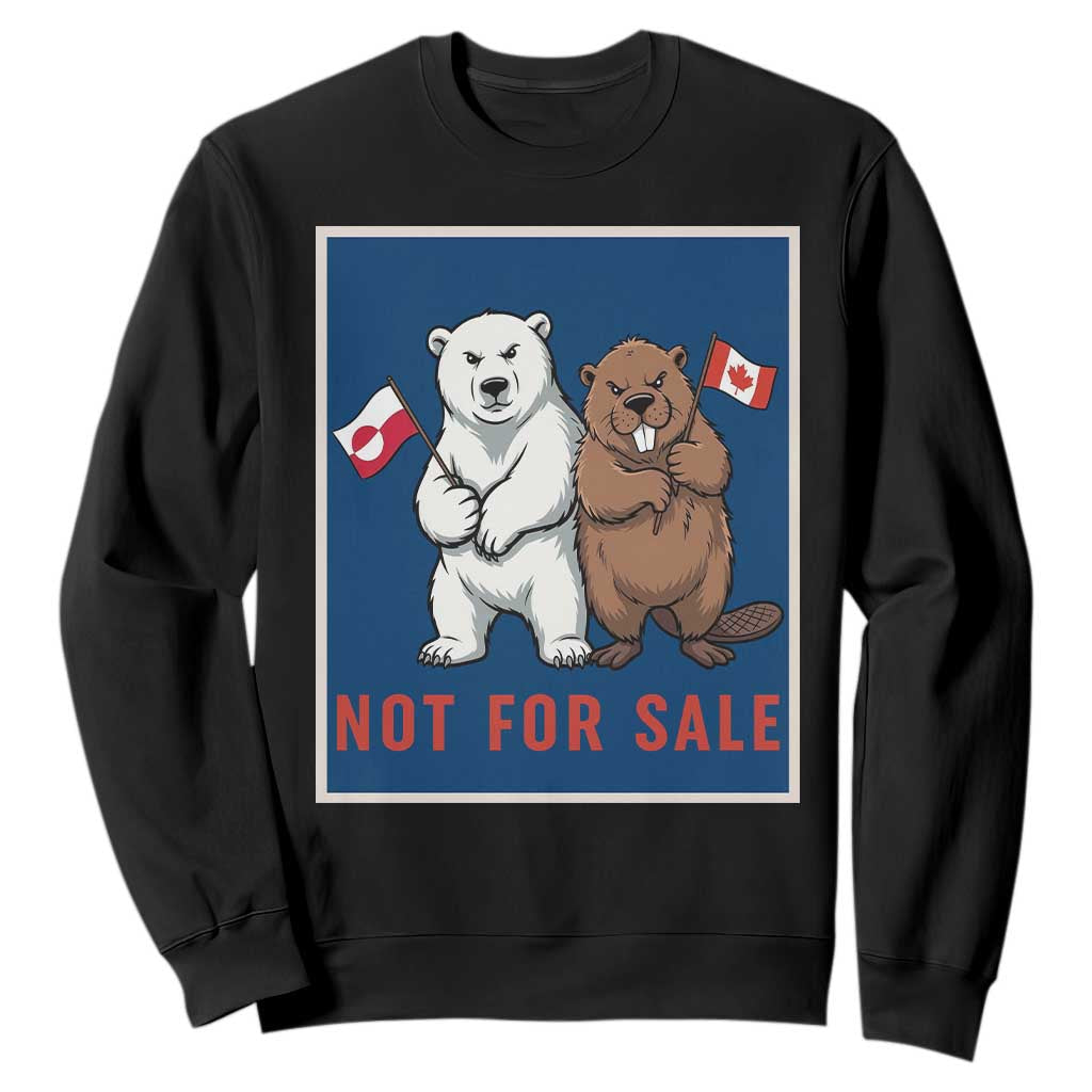Funny Polar Bear And Beaver Political Protest Sweatshirt Not For Sale TS12 Black Print Your Wear