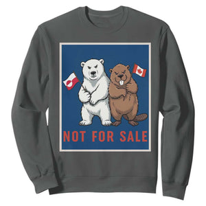 Funny Polar Bear And Beaver Political Protest Sweatshirt Not For Sale TS12 Dark Heather Print Your Wear