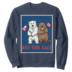 Funny Polar Bear And Beaver Political Protest Sweatshirt Not For Sale TS12 Navy Print Your Wear