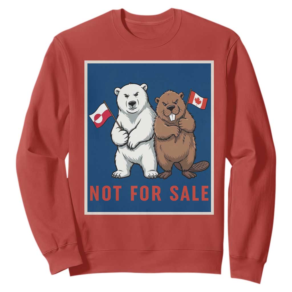 Funny Polar Bear And Beaver Political Protest Sweatshirt Not For Sale TS12 Red Print Your Wear