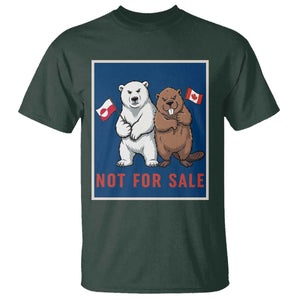 Funny Polar Bear And Beaver Political Protest T Shirt Not For Sale TS12 Dark Forest Green Print Your Wear