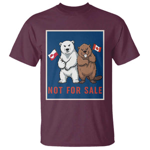 Funny Polar Bear And Beaver Political Protest T Shirt Not For Sale TS12 Maroon Print Your Wear