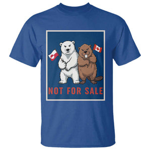 Funny Polar Bear And Beaver Political Protest T Shirt Not For Sale TS12 Royal Blue Print Your Wear