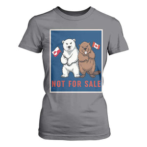 Funny Polar Bear And Beaver Political Protest T Shirt For Women Not For Sale TS12 Charcoal Print Your Wear