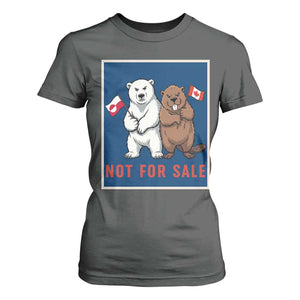 Funny Polar Bear And Beaver Political Protest T Shirt For Women Not For Sale TS12 Dark Heather Print Your Wear