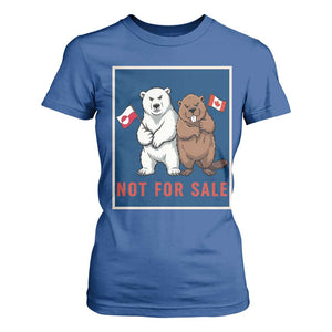 Funny Polar Bear And Beaver Political Protest T Shirt For Women Not For Sale TS12 Royal Blue Print Your Wear