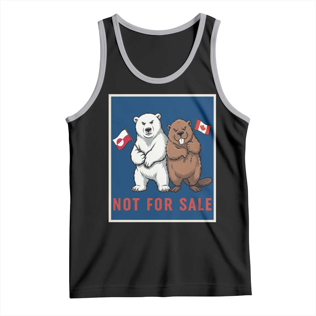 Funny Polar Bear And Beaver Political Protest Tank Top Not For Sale TS12 Black Athletic Heather Print Your Wear