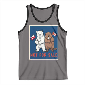 Funny Polar Bear And Beaver Political Protest Tank Top Not For Sale TS12 Deep Heather Black Print Your Wear