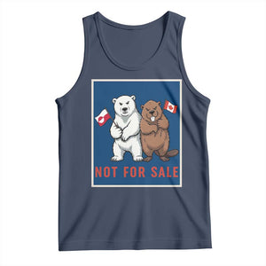 Funny Polar Bear And Beaver Political Protest Tank Top Not For Sale TS12 Navy Print Your Wear