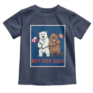 Funny Polar Bear And Beaver Political Protest Toddler T Shirt Not For Sale TS12 Navy Print Your Wear
