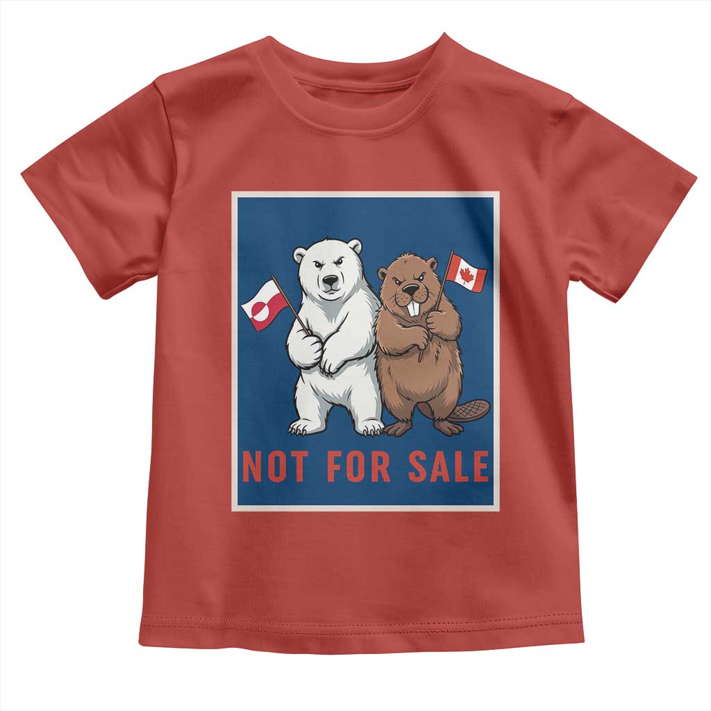 Funny Polar Bear And Beaver Political Protest Toddler T Shirt Not For Sale TS12 Red Print Your Wear
