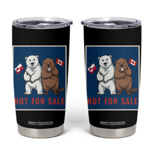 Funny Polar Bear And Beaver Political Protest Tumbler Cup Not For Sale TS12 Black Print Your Wear