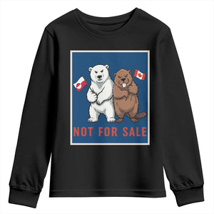 Funny Polar Bear And Beaver Political Protest Youth Sweatshirt Not For Sale TS12 Black Print Your Wear