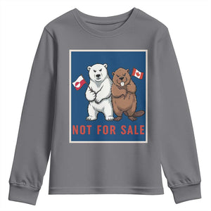 Funny Polar Bear And Beaver Political Protest Youth Sweatshirt Not For Sale TS12 Charcoal Print Your Wear