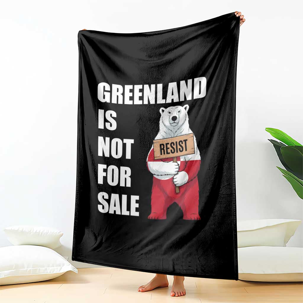 Greenland Not For Sale Throw Blanket Anti Authoritarian Political Gag Gift TS12 Print Your Wear