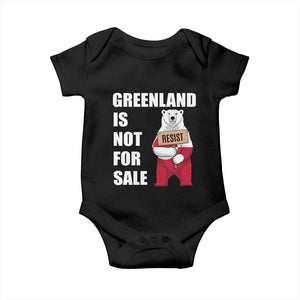 Greenland Not For Sale Baby Onesie Anti Authoritarian Political Gag Gift TS12 Black Print Your Wear