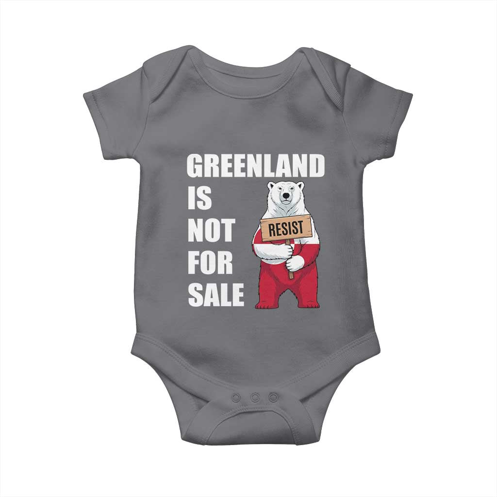 Greenland Not For Sale Baby Onesie Anti Authoritarian Political Gag Gift TS12 Charcoal Print Your Wear