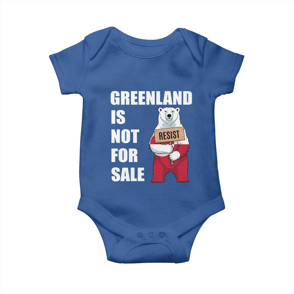 Greenland Not For Sale Baby Onesie Anti Authoritarian Political Gag Gift TS12 Royal Blue Print Your Wear