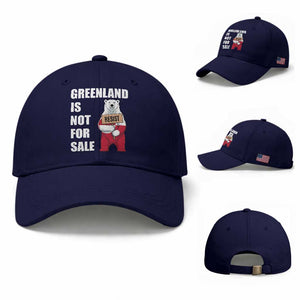 Greenland Not For Sale Baseball Cap Anti Authoritarian Political Gag Gift TS12 Baseball Cap Universal Fit Dark Blue Print Your Wear