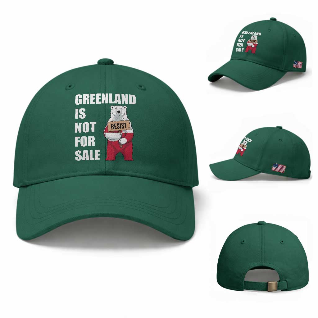 Greenland Not For Sale Baseball Cap Anti Authoritarian Political Gag Gift TS12 Baseball Cap Universal Fit Irish Green Print Your Wear