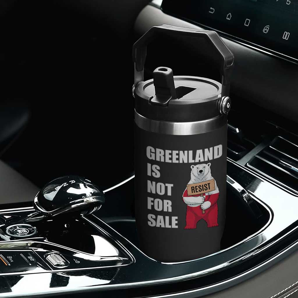 Greenland Not For Sale Flip Straw Tumbler Anti Authoritarian Political Gag Gift TS12 Print Your Wear