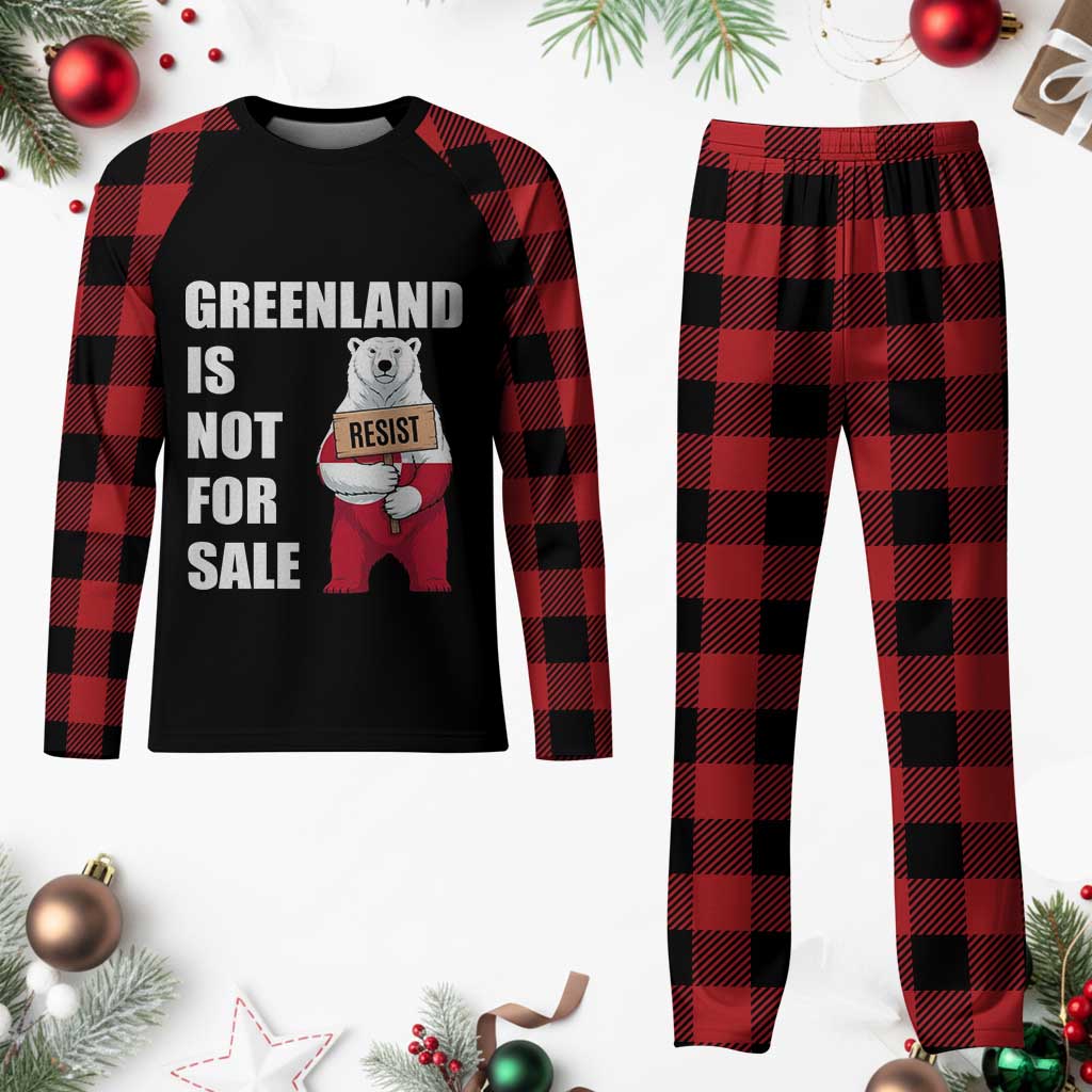 Greenland Not For Sale Plaid Pajama Set Anti Authoritarian Political Gag Gift TS12 Buffalo Plaid Print Your Wear