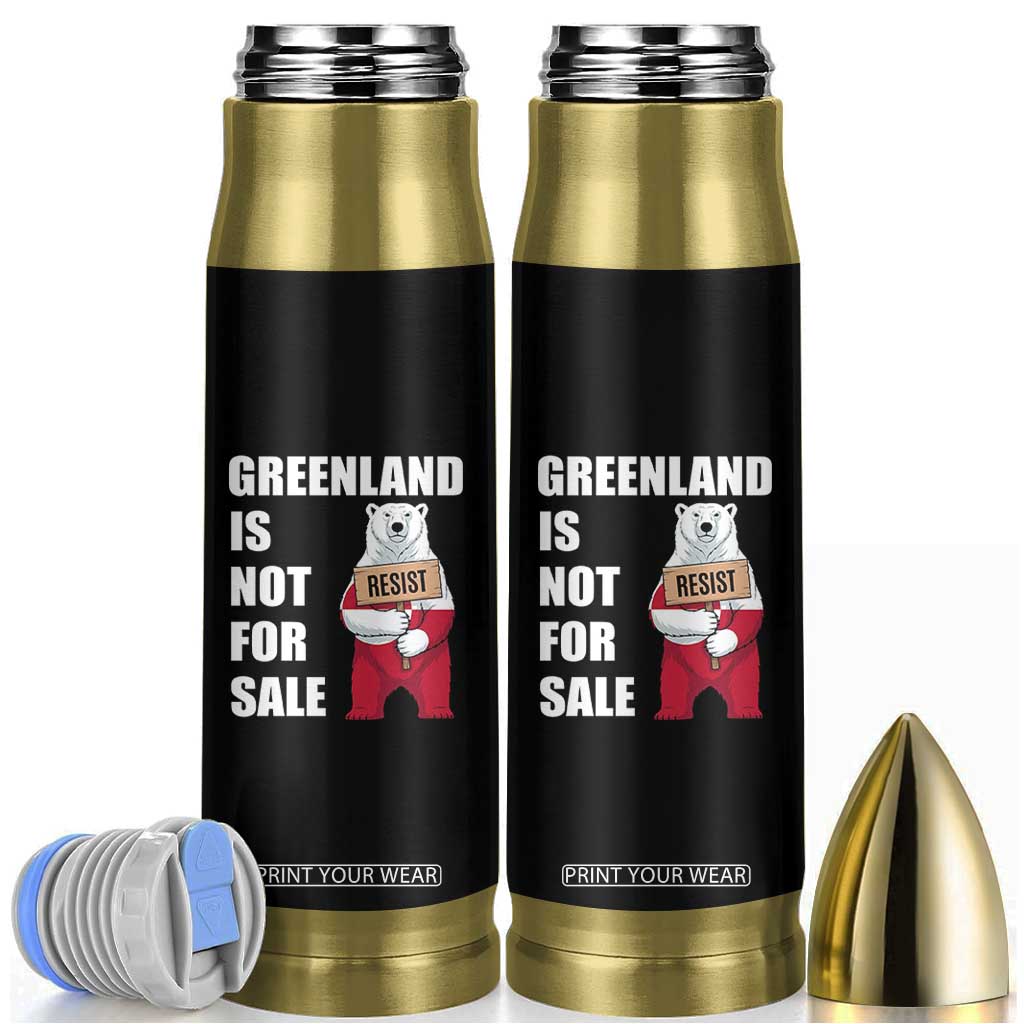 Greenland Not For Sale Bullet Tumbler Anti Authoritarian Political Gag Gift TS12 Black Print Your Wear