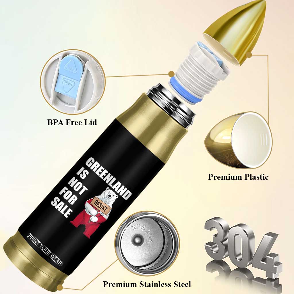 Greenland Not For Sale Bullet Tumbler Anti Authoritarian Political Gag Gift TS12 Print Your Wear