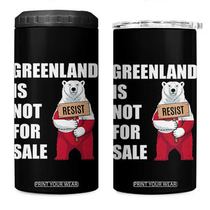 Greenland Not For Sale 4 in 1 Can Cooler Tumbler Anti Authoritarian Political Gag Gift TS12 One Size: 16 oz Black Print Your Wear