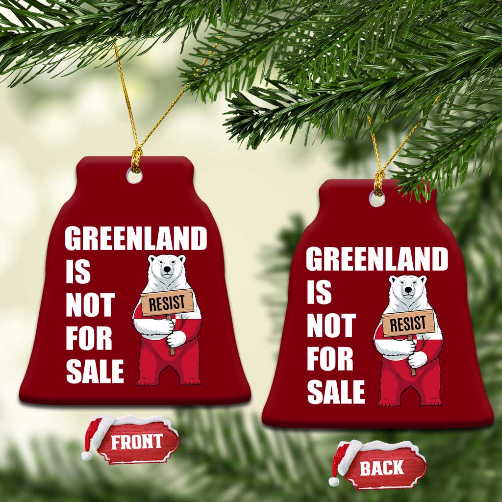 Greenland Not For Sale Ceramic Ornament Anti Authoritarian Political Gag Gift TS12 Print Your Wear