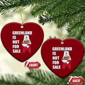 Greenland Not For Sale Ceramic Ornament Anti Authoritarian Political Gag Gift TS12 Print Your Wear