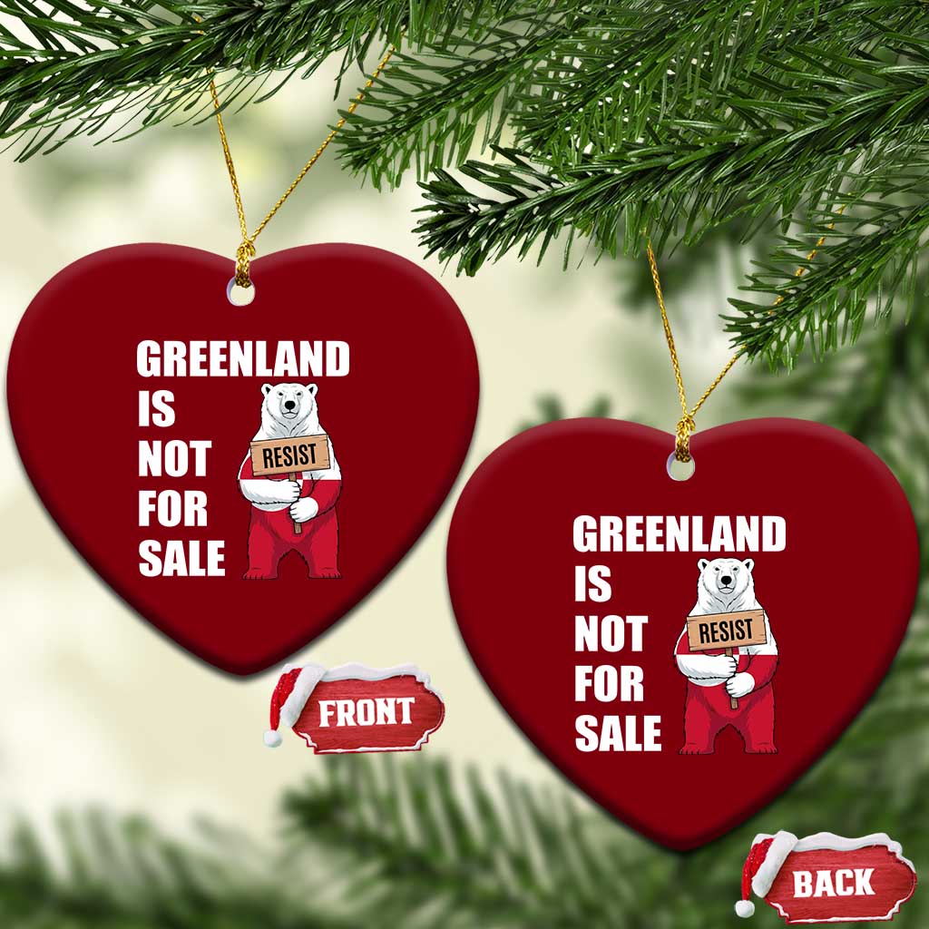 Greenland Not For Sale Ceramic Ornament Anti Authoritarian Political Gag Gift TS12 Print Your Wear