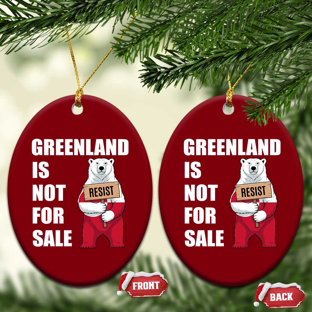 Greenland Not For Sale Ceramic Ornament Anti Authoritarian Political Gag Gift TS12 Print Your Wear