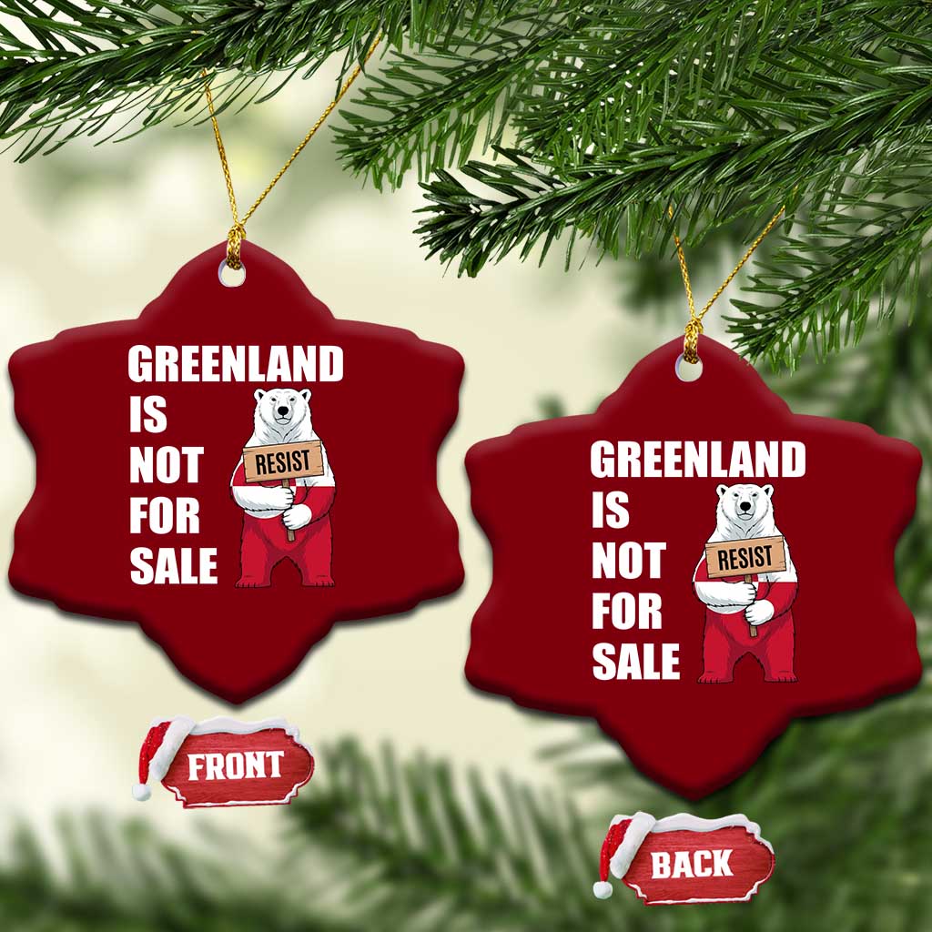Greenland Not For Sale Ceramic Ornament Anti Authoritarian Political Gag Gift TS12 Print Your Wear