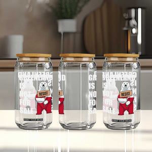 Greenland Not For Sale Glass Can Anti Authoritarian Political Gag Gift TS12 Print Your Wear