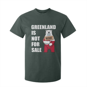 Greenland Not For Sale T Shirt For Kid Anti Authoritarian Political Gag Gift TS12 Dark Forest Green Print Your Wear