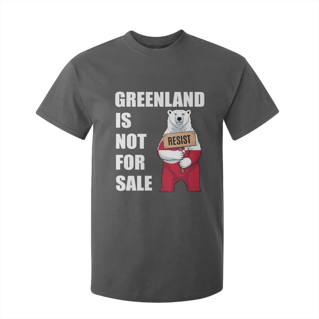 Greenland Not For Sale T Shirt For Kid Anti Authoritarian Political Gag Gift TS12 Dark Heather Print Your Wear
