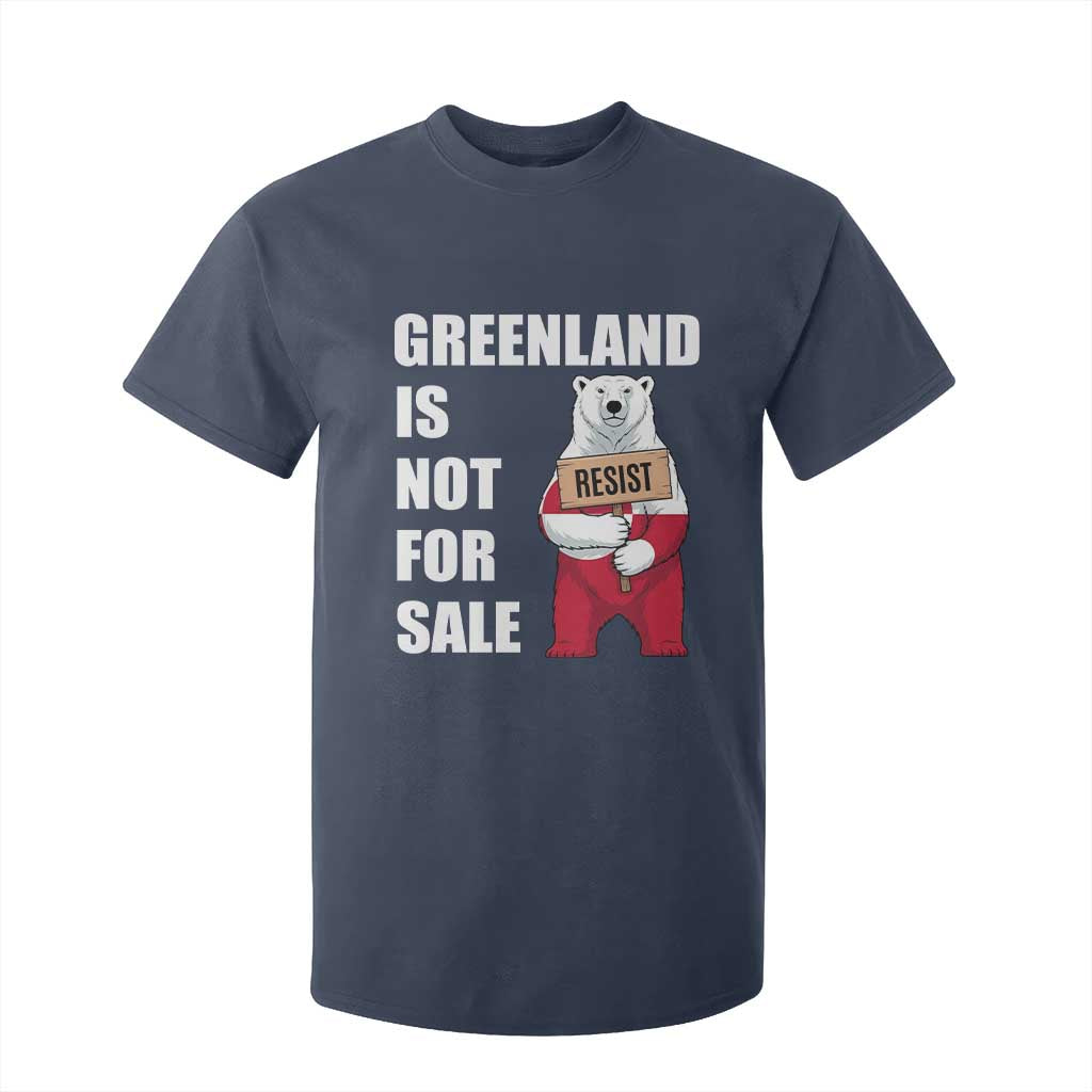 Greenland Not For Sale T Shirt For Kid Anti Authoritarian Political Gag Gift TS12 Navy Print Your Wear