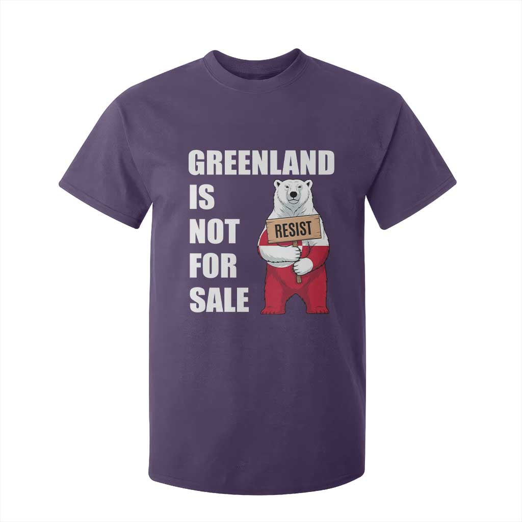 Greenland Not For Sale T Shirt For Kid Anti Authoritarian Political Gag Gift TS12 Purple Print Your Wear