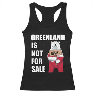 Greenland Not For Sale Racerback Tank Top Anti Authoritarian Political Gag Gift TS12 Black Print Your Wear