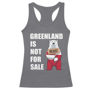 Greenland Not For Sale Racerback Tank Top Anti Authoritarian Political Gag Gift TS12 Charcoal Print Your Wear